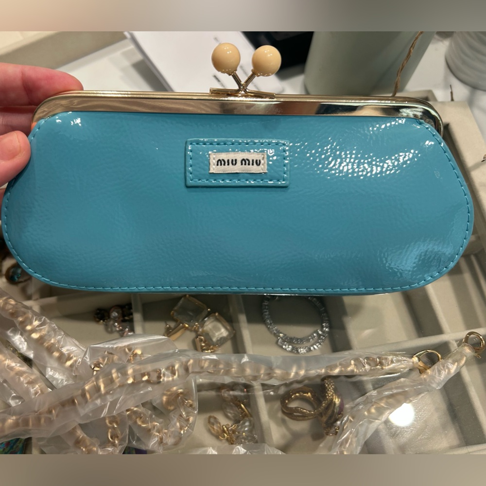 Miu Miu Blue kiss lock crossbody bag - Brand New with box